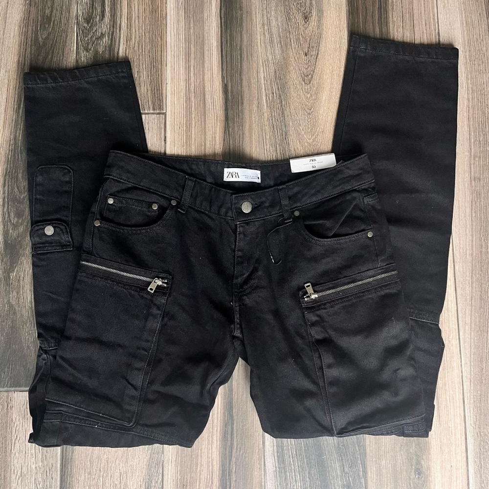 Brand new ZARA slim cargo jeans